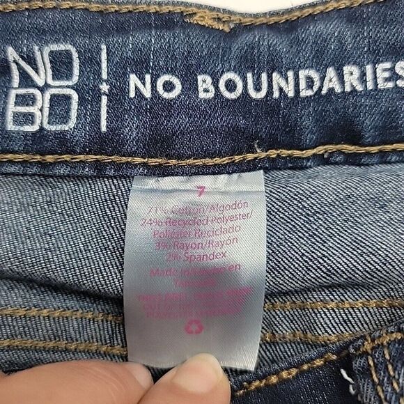 NoBo Skinny Leg Jeans Size 7 Stretch Medium Wash Blue Denim Pockets 26x28 - Picture 5 of 9